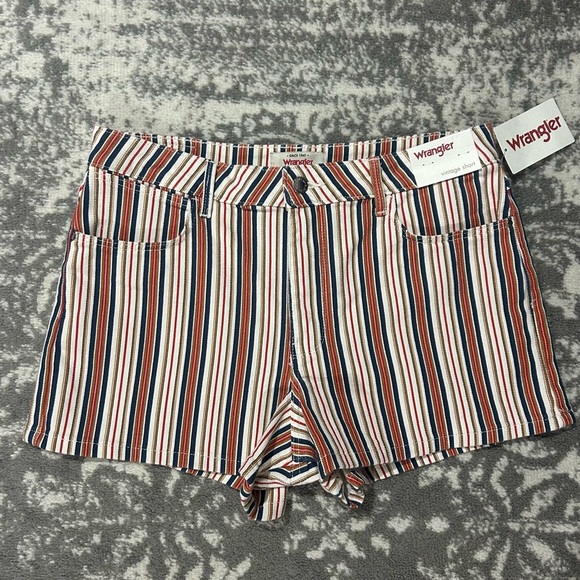 Wrangler Vintage Short Mid-Rise American Stripe Shorts NWT Size 10 - Picture 3 of 8